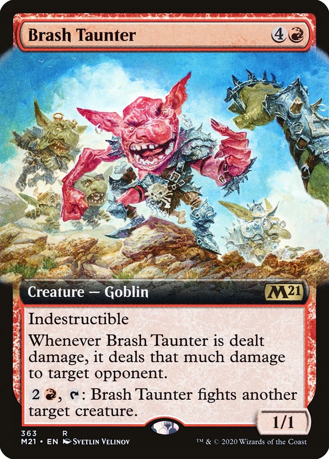 Brash Taunter (Extended Art) [Core Set 2021] Foil