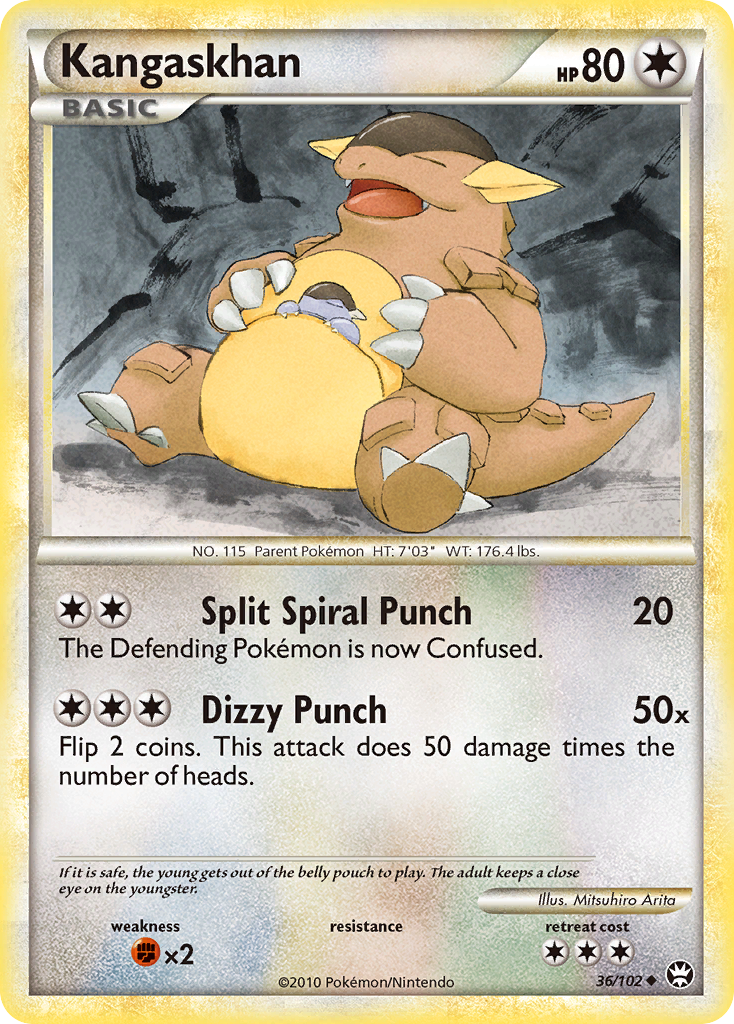 Kangaskhan (36/102) [HeartGold & SoulSilver: Triumphant] Reverse Holofoil