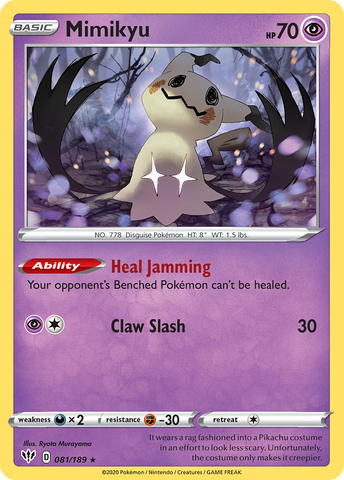 Mimikyu (081/189) [Sword & Shield: Darkness Ablaze] Reverse Holofoil