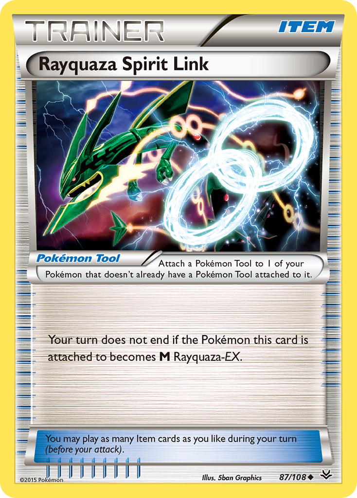 Rayquaza Spirit Link (87/108) [XY: Roaring Skies] Reverse Holofoil