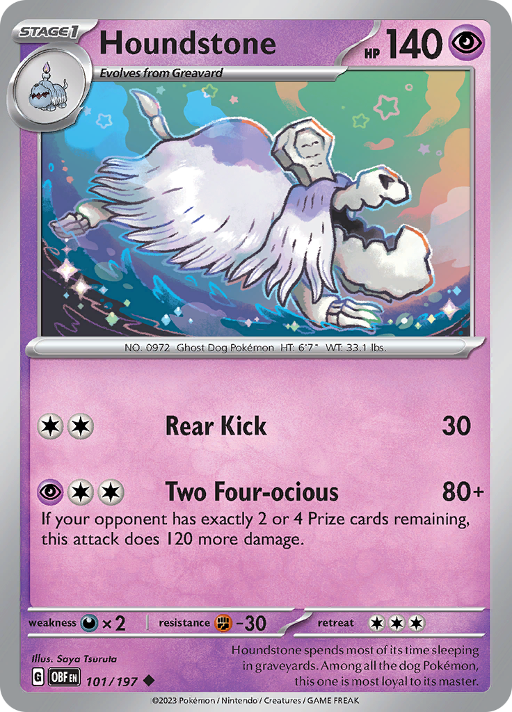 Houndstone (101/197) [Scarlet & Violet: Obsidian Flames] Reverse Holofoil