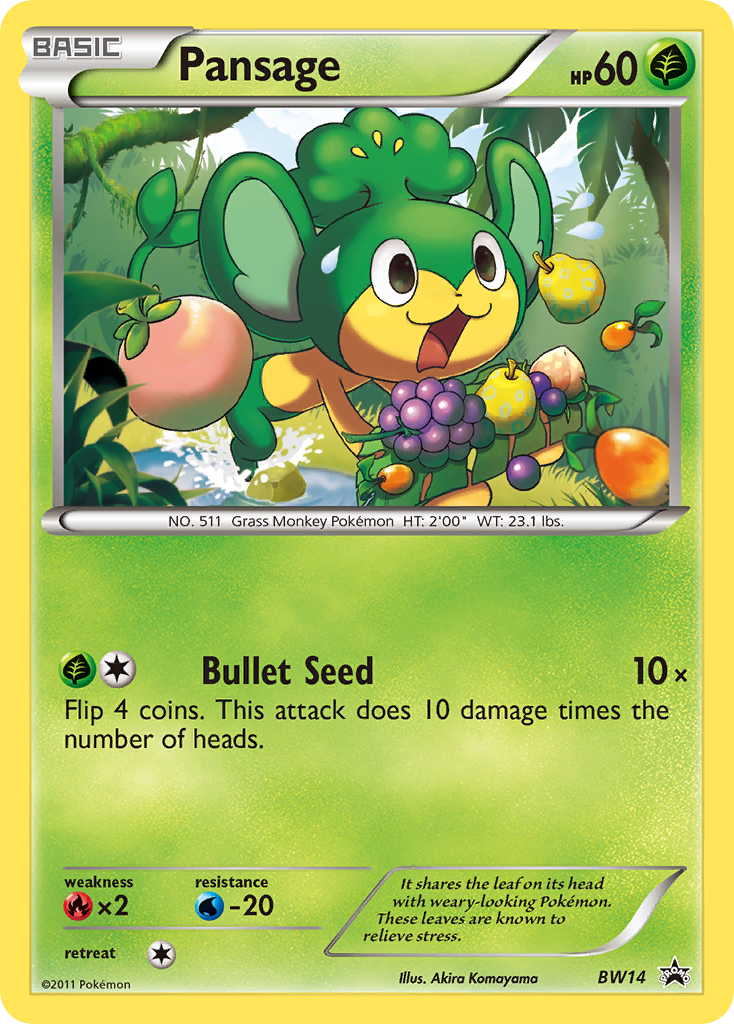 Pansage (BW14) [Black & White: Black Star Promos] Holofoil