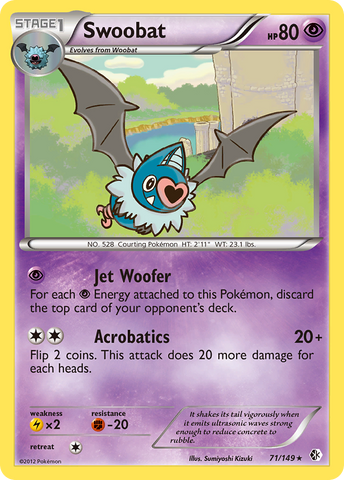 Swoobat (71/149) [Black & White: Boundaries Crossed] Reverse Holofoil