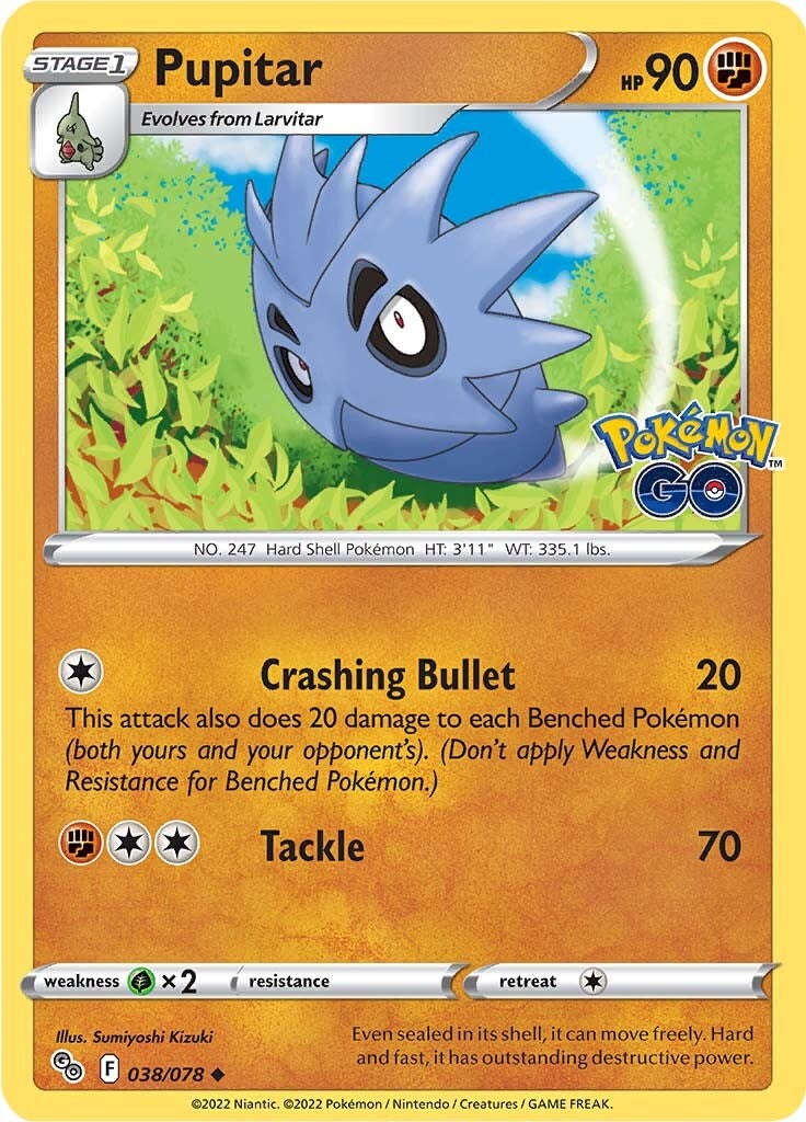 Pupitar (038/078) [Pokémon GO] Reverse Holofoil
