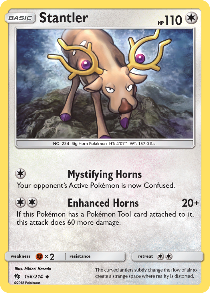 Stantler (156/214) [Sun & Moon: Lost Thunder] Reverse Holofoil