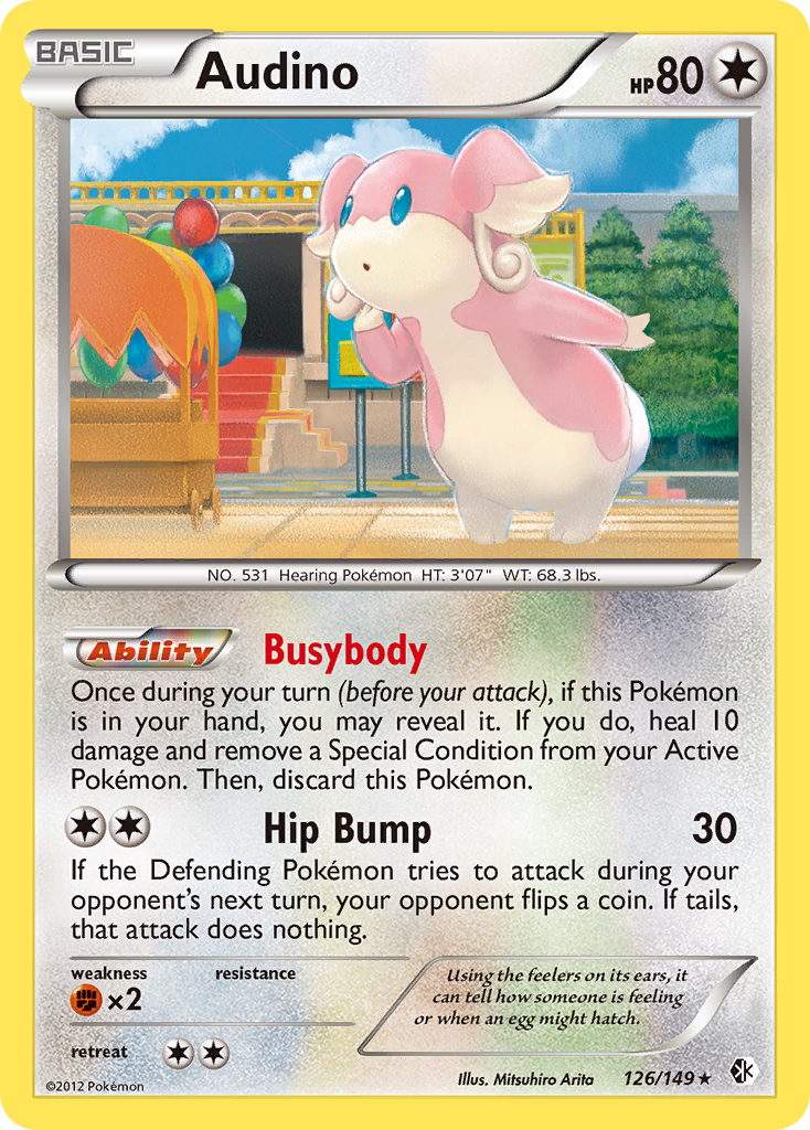 Audino (126/149) [Black & White: Boundaries Crossed] Reverse Holofoil