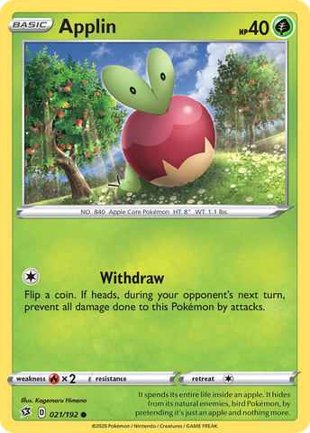 Applin (021/192) [Sword & Shield: Rebel Clash] Reverse Holofoil