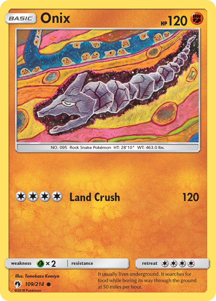 Onix (109/214) [Sun & Moon: Lost Thunder] Reverse Holofoil