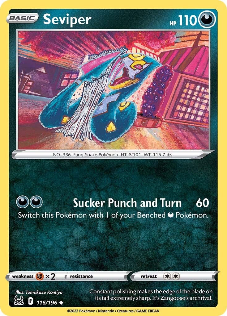 Seviper (116/196) [Sword & Shield: Lost Origin] Reverse Holofoil