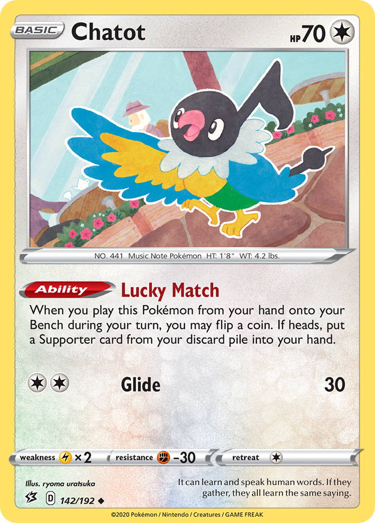 Chatot (142/192) [Sword & Shield: Rebel Clash] Reverse Holofoil