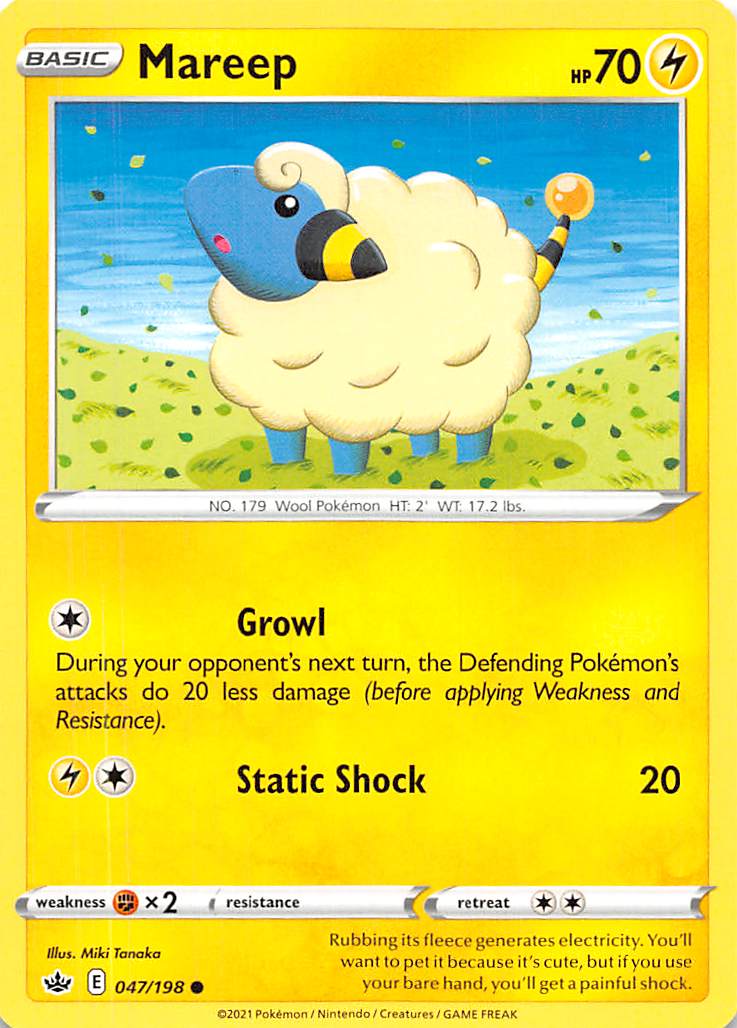 Mareep (047/198) [Sword & Shield: Chilling Reign] Reverse Holofoil