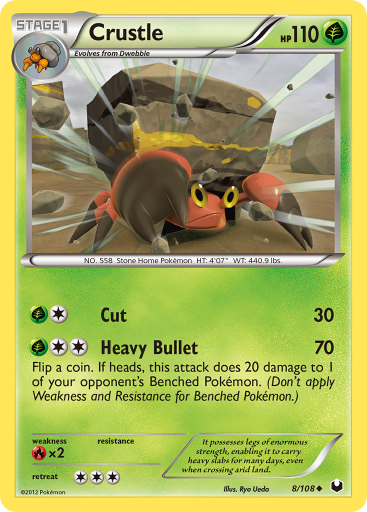 Crustle (8/108) [Black & White: Dark Explorers] Reverse Holofoil