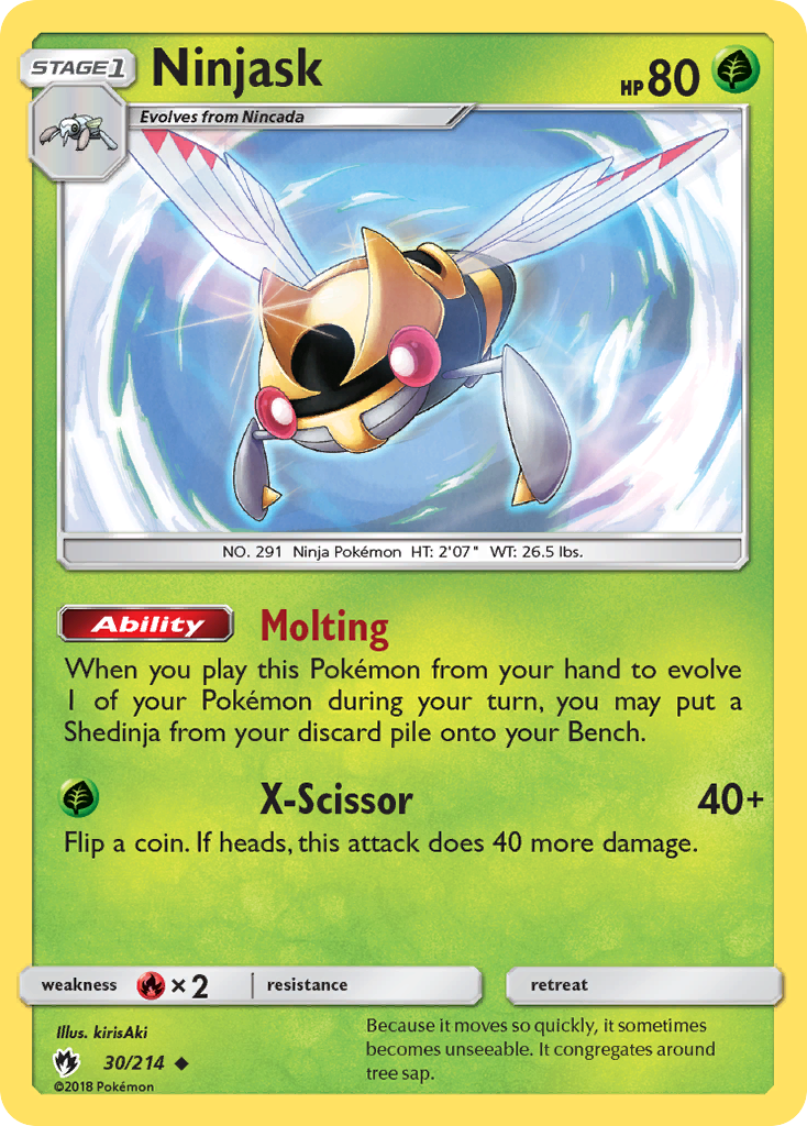Ninjask (30/214) [Sun & Moon: Lost Thunder] Reverse Holofoil