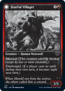 Fearful Villager // Fearsome Werewolf [Innistrad: Double Feature] Foil