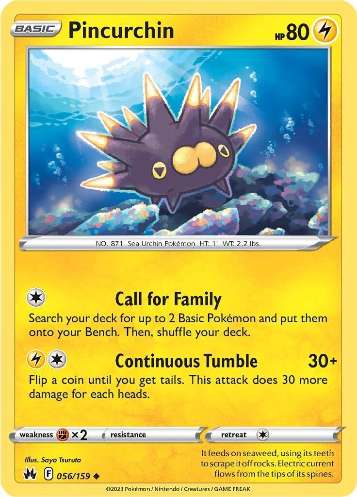 Pincurchin (056/159) [Sword & Shield: Crown Zenith] Reverse Holofoil