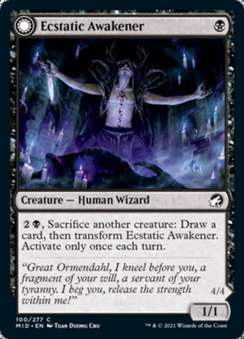 Ecstatic Awakener // Awoken Demon [Innistrad: Midnight Hunt] Foil