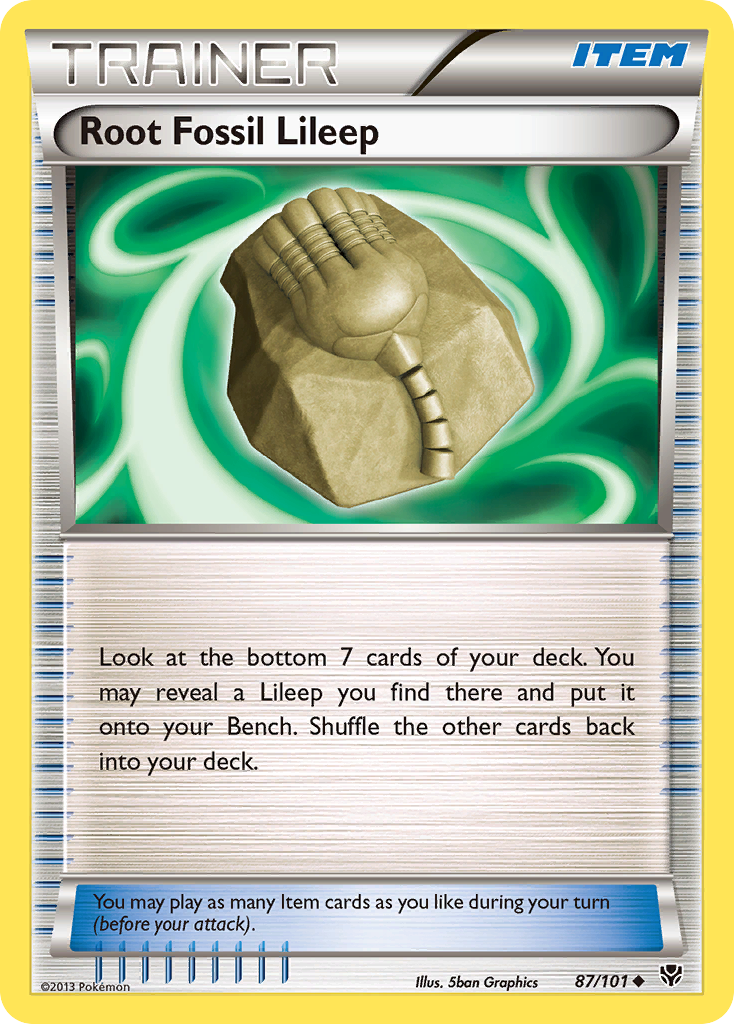 Root Fossil Lileep (87/101) [Black & White: Plasma Blast] Reverse Holofoil