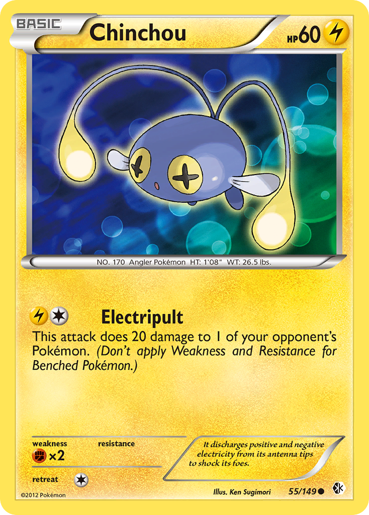 Chinchou (55/149) [Black & White: Boundaries Crossed] Reverse Holofoil