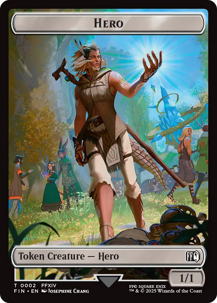 Hero (0002) // Knight Double-Sided Token [FINAL FANTASY Tokens] Foil