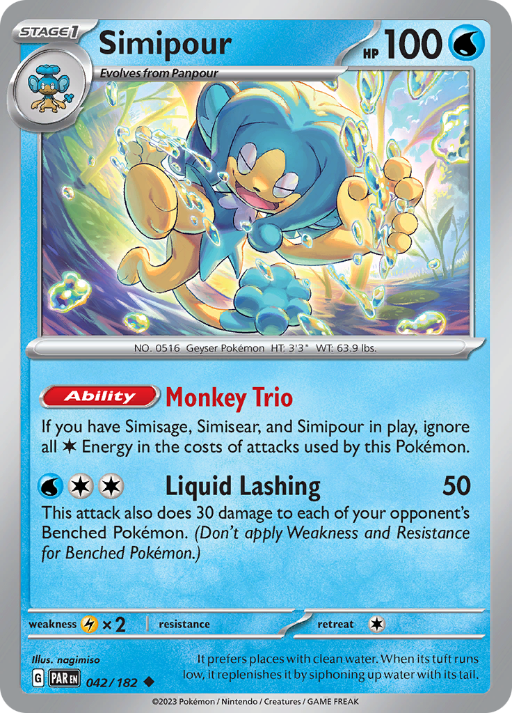 Simipour (042/182) [Scarlet & Violet: Paradox Rift] Reverse Holofoil