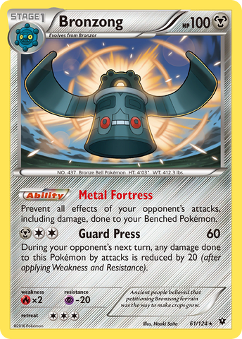 Bronzong (61/124) [XY: Fates Collide] Reverse Holofoil