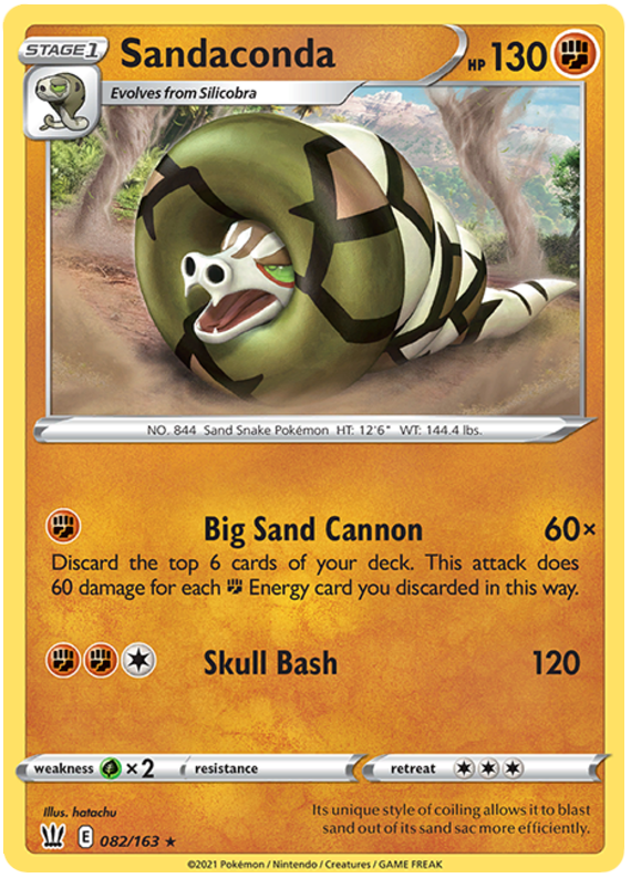 Sandaconda (082/163) [Sword & Shield: Battle Styles] Reverse Holofoil