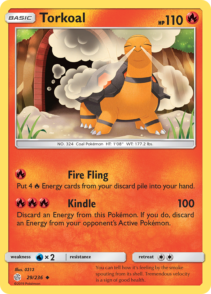 Torkoal (29/236) [Sun & Moon: Cosmic Eclipse] Reverse Holofoil