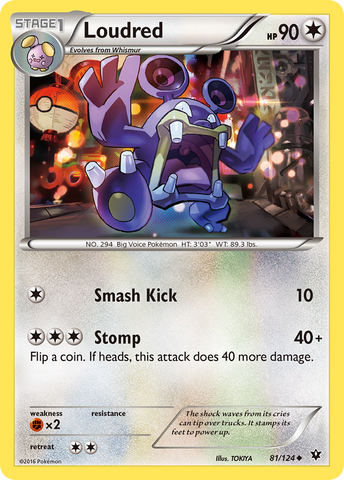 Loudred (81/124) [XY: Fates Collide] Reverse Holofoil