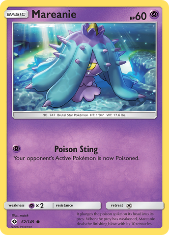Mareanie (62/149) [Sun & Moon: Base Set] Reverse Holofoil