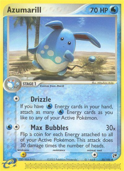 Azumarill (30/100) [EX: Sandstorm] Reverse Holofoil