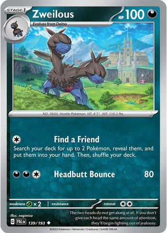 Zweilous (139/193) [Scarlet & Violet: Paldea Evolved] Reverse Holofoil