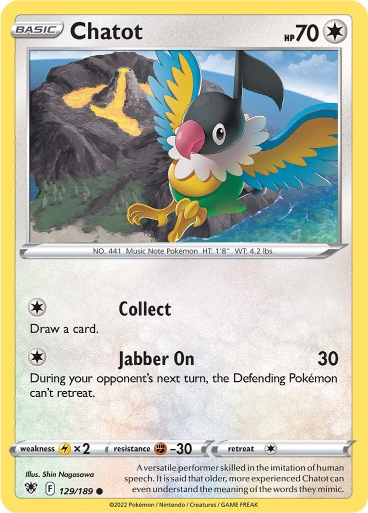 Chatot (129/189) [Sword & Shield: Astral Radiance] Reverse Holofoil
