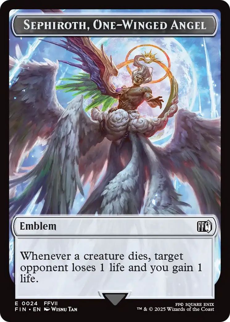 Emblem - Sephiroth, One-Winged Angel // Robot Warrior Double-Sided Token [FINAL FANTASY Tokens] Foil