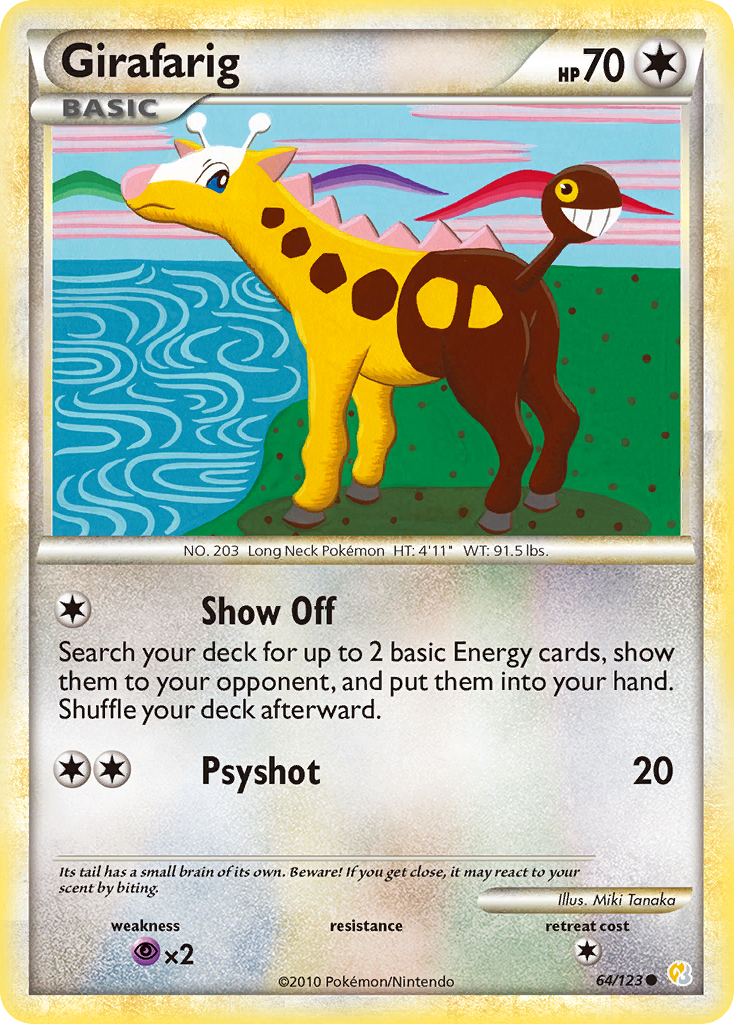 Girafarig (64/123) [HeartGold & SoulSilver: Base Set] Reverse Holofoil
