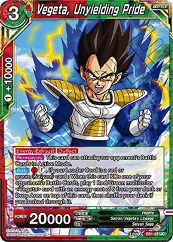 Vegeta, Unyielding Pride (EB1-057) [Battle Evolution Booster] Parallel Foil