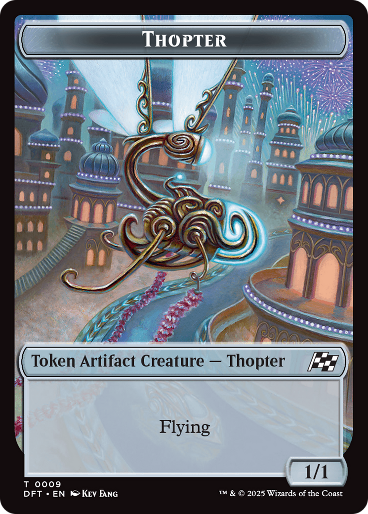 Thopter (0009) // Treasure Double-Sided Token [Aetherdrift Tokens] Foil