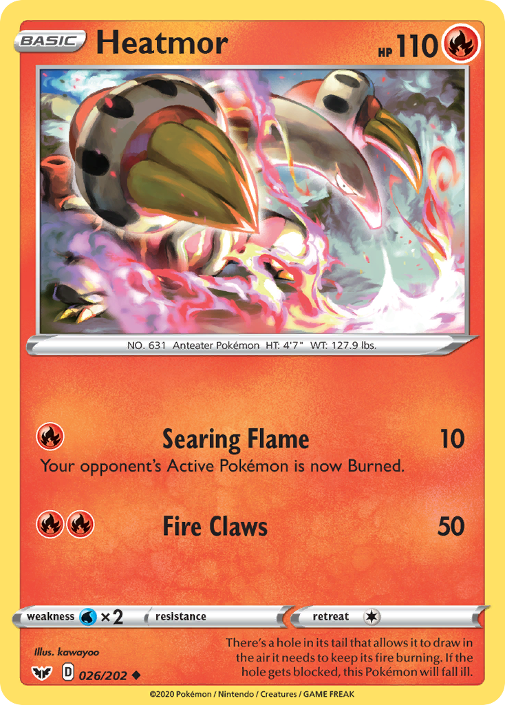 Heatmor (026/202) [Sword & Shield: Base Set] Reverse Holofoil