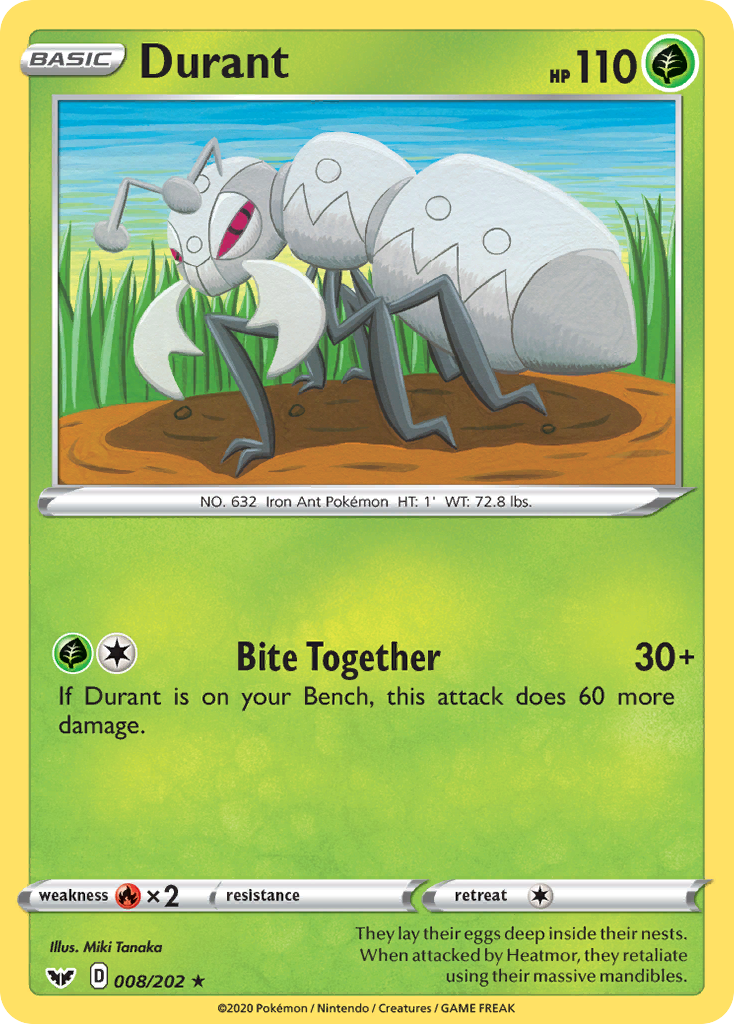 Durant (008/202) [Sword & Shield: Base Set] Reverse Holofoil