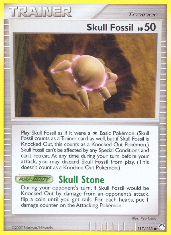 Skull Fossil (117/123) [Diamond & Pearl: Mysterious Treasures] Reverse Holofoil