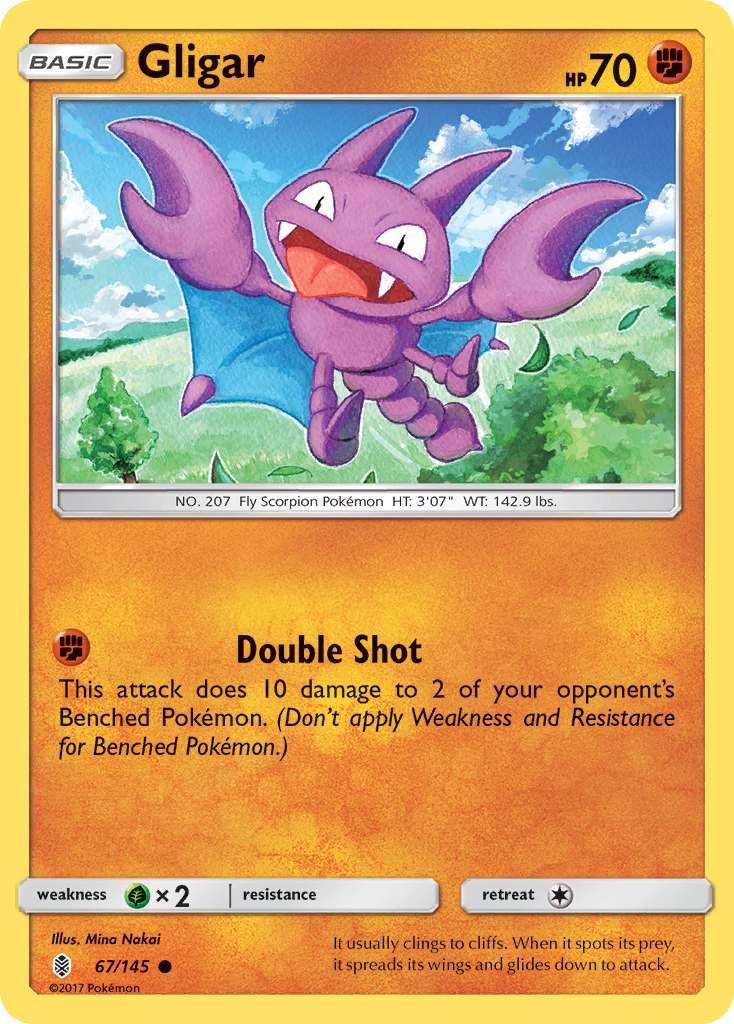 Gligar (67/145) [Sun & Moon: Guardians Rising] Reverse Holofoil