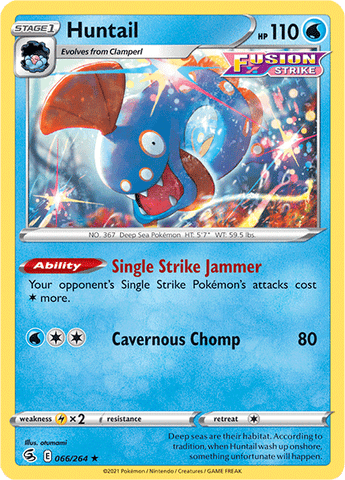 Huntail (066/264) [Sword & Shield: Fusion Strike] Reverse Holofoil