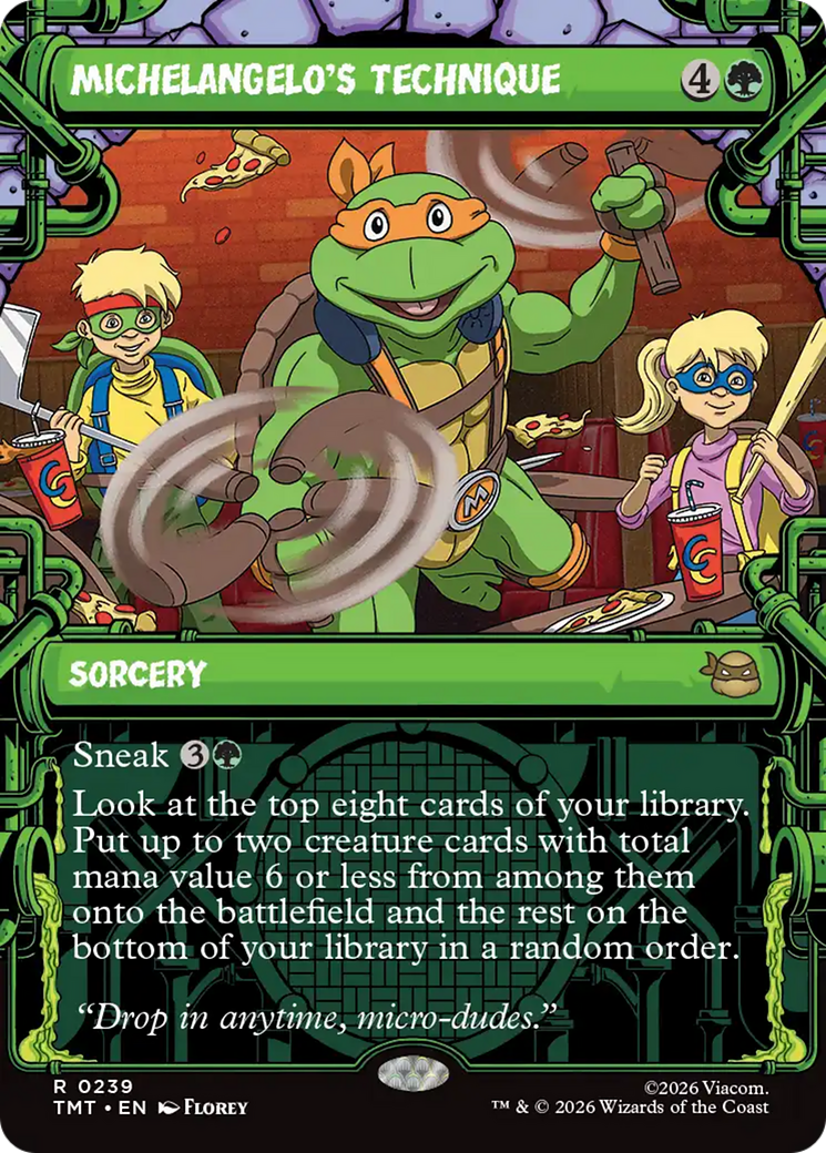 Michelangelo's Technique (Showcase) [Teenage Mutant Ninja Turtles] Foil