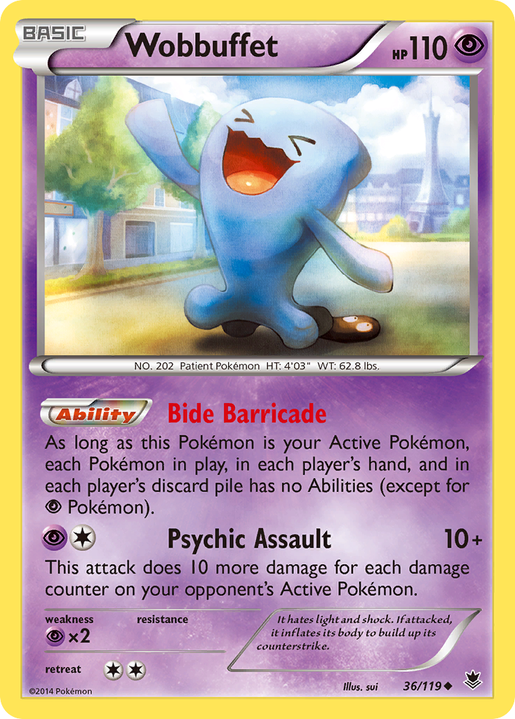 Wobbuffet (36/119) [XY: Phantom Forces] Reverse Holofoil