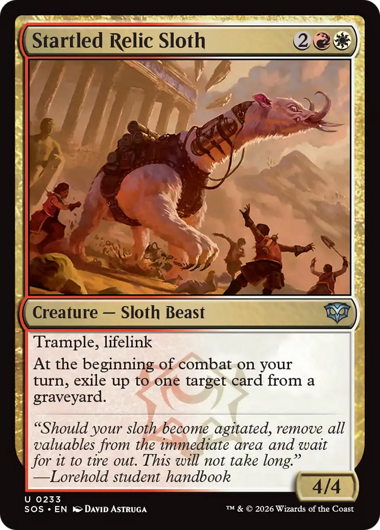 Startled Relic Sloth [Secrets of Strixhaven] Foil