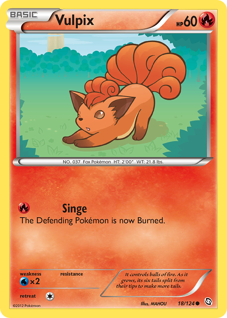Vulpix (18/124) [Black & White: Dragons Exalted] Reverse Holofoil