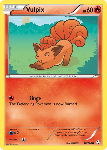Vulpix (18/124) [Black & White: Dragons Exalted] Reverse Holofoil