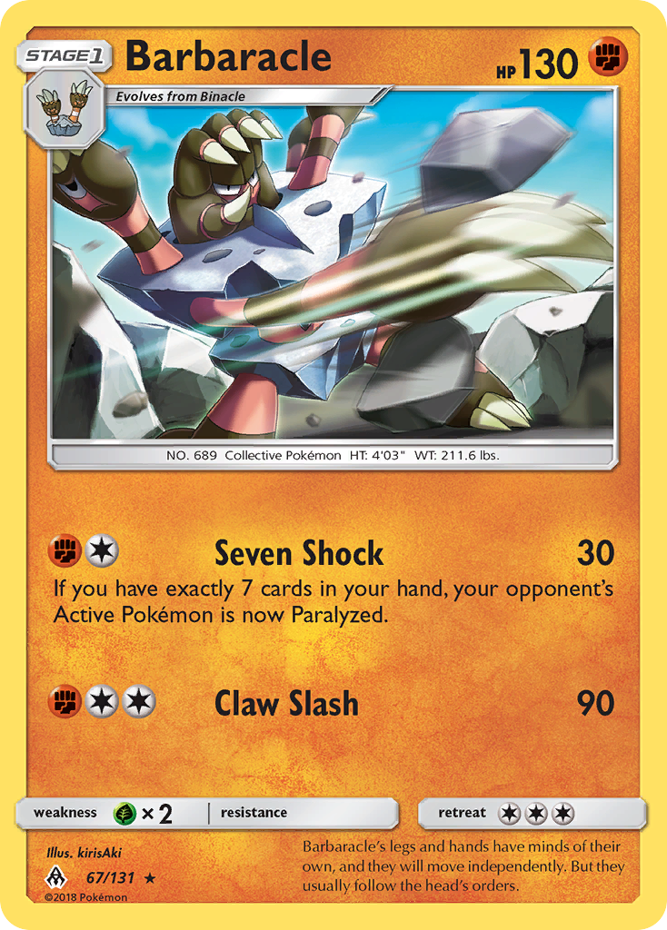 Barbaracle (67/131) [Sun & Moon: Forbidden Light] Reverse Holofoil