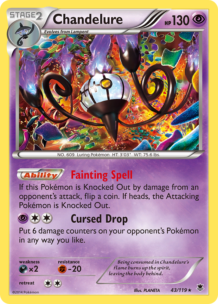 Chandelure (43/119) [XY: Phantom Forces] Reverse Holofoil
