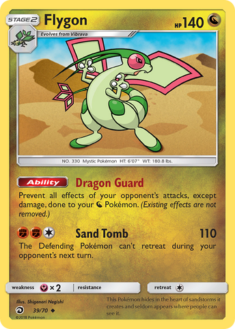 Flygon (39/70) [Sun & Moon: Dragon Majesty] Reverse Holofoil