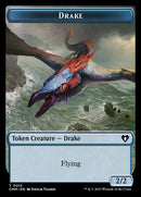 Spirit (0010) // Drake Double-Sided Token [Commander Masters Tokens] Foil